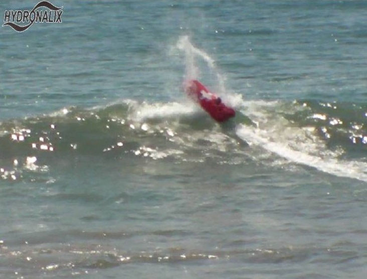 Robotic lifeguard E.M.I.L.Y. powers through the Malibu surf