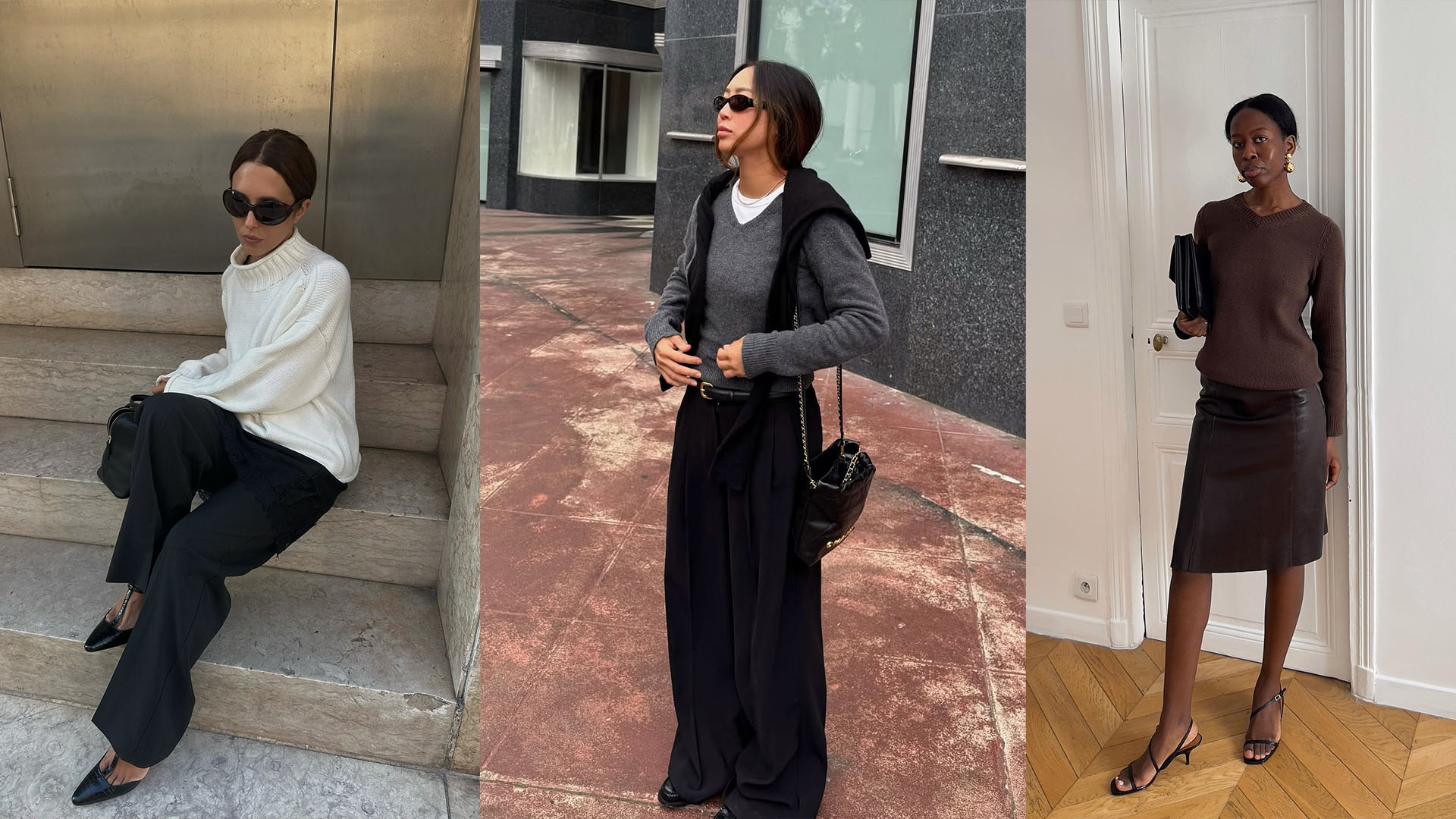 Women wearing lightweight sweaters.