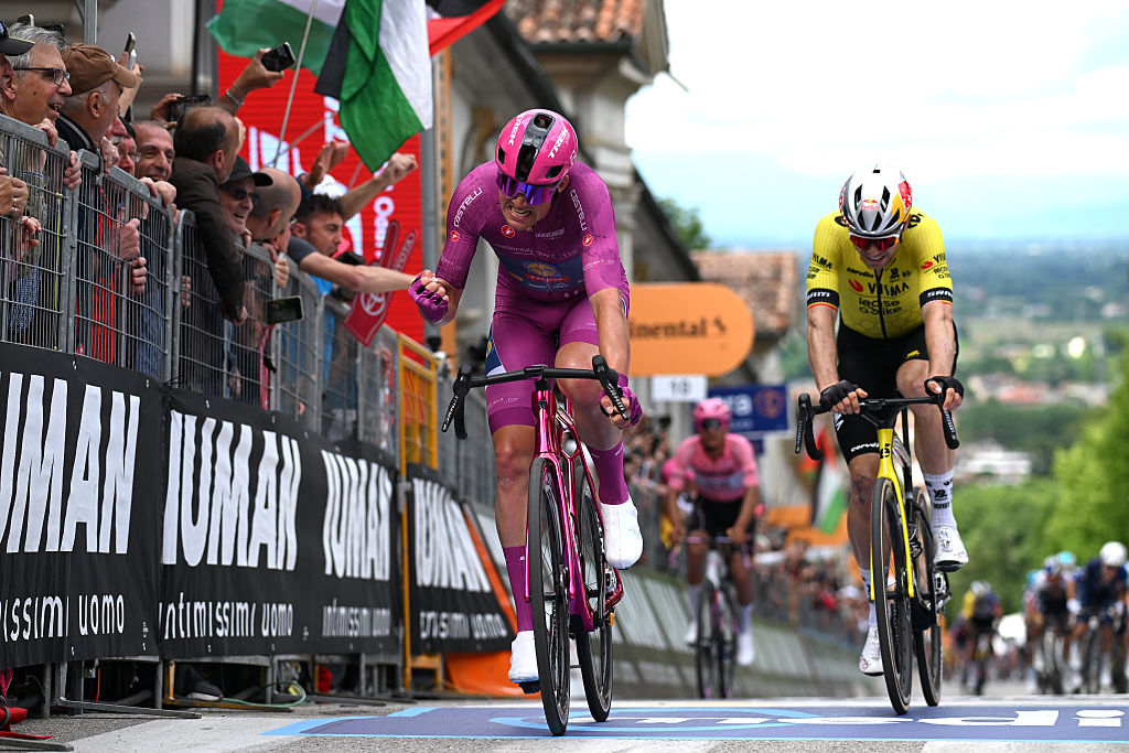 Giro d'Italia 2025: Mads Pedersen holds off Wout van Aert for stage 13 victory