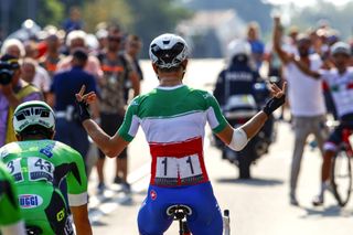 Giacomo Nizzolo (Trek-Segafredo) celebrates his victory