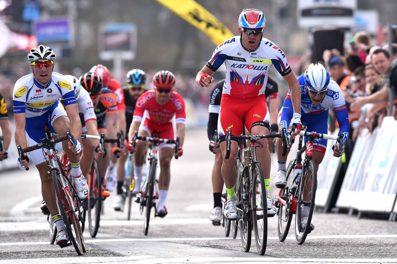 Alexander Kristoff (Katusha) wins the Scheldeprijs