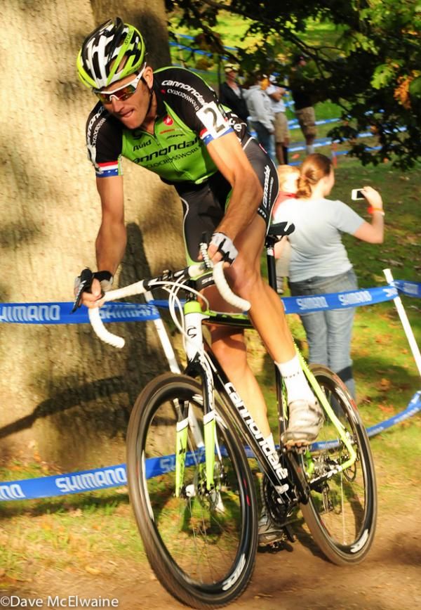 Ryan Trebon (Cannondale) climbing on lap one