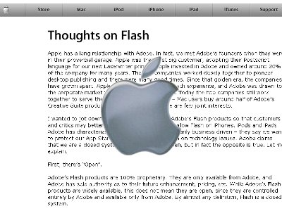 Apple - not a fan of Flash