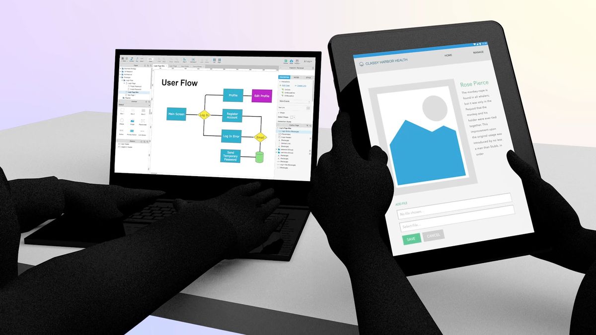 Download Mobile App Wireframe Visio - Free Download Mockup