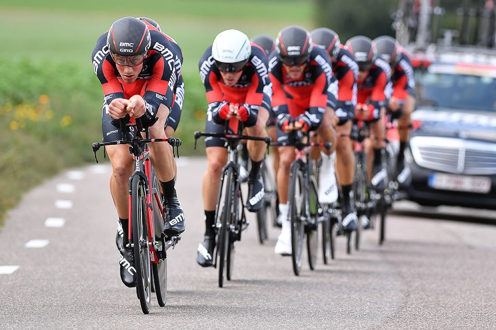 BMC Racing en route to first place in the Eneco stage 5 team time trial