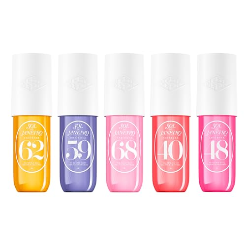 Sol De Janeiro Hair &amp;amp; Body Perfume Mist Bundle | Includes 5 90ml Cheirosa Fragrances | Cheirosa 62, 59, 68, 40, 48