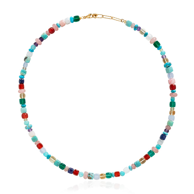 Gold Vermeil Freedom Multi Gemstone Beaded Necklace - Freedom Stones