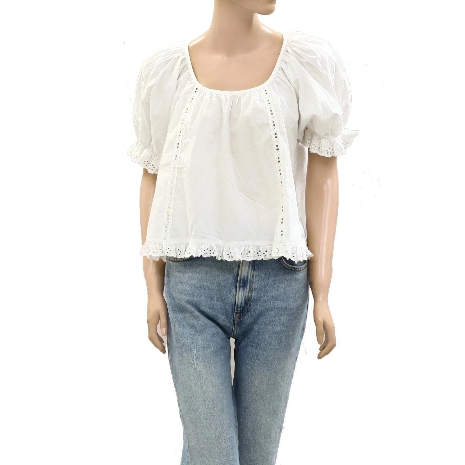 Sandy Liang, Eyelet Embroidered Blouse