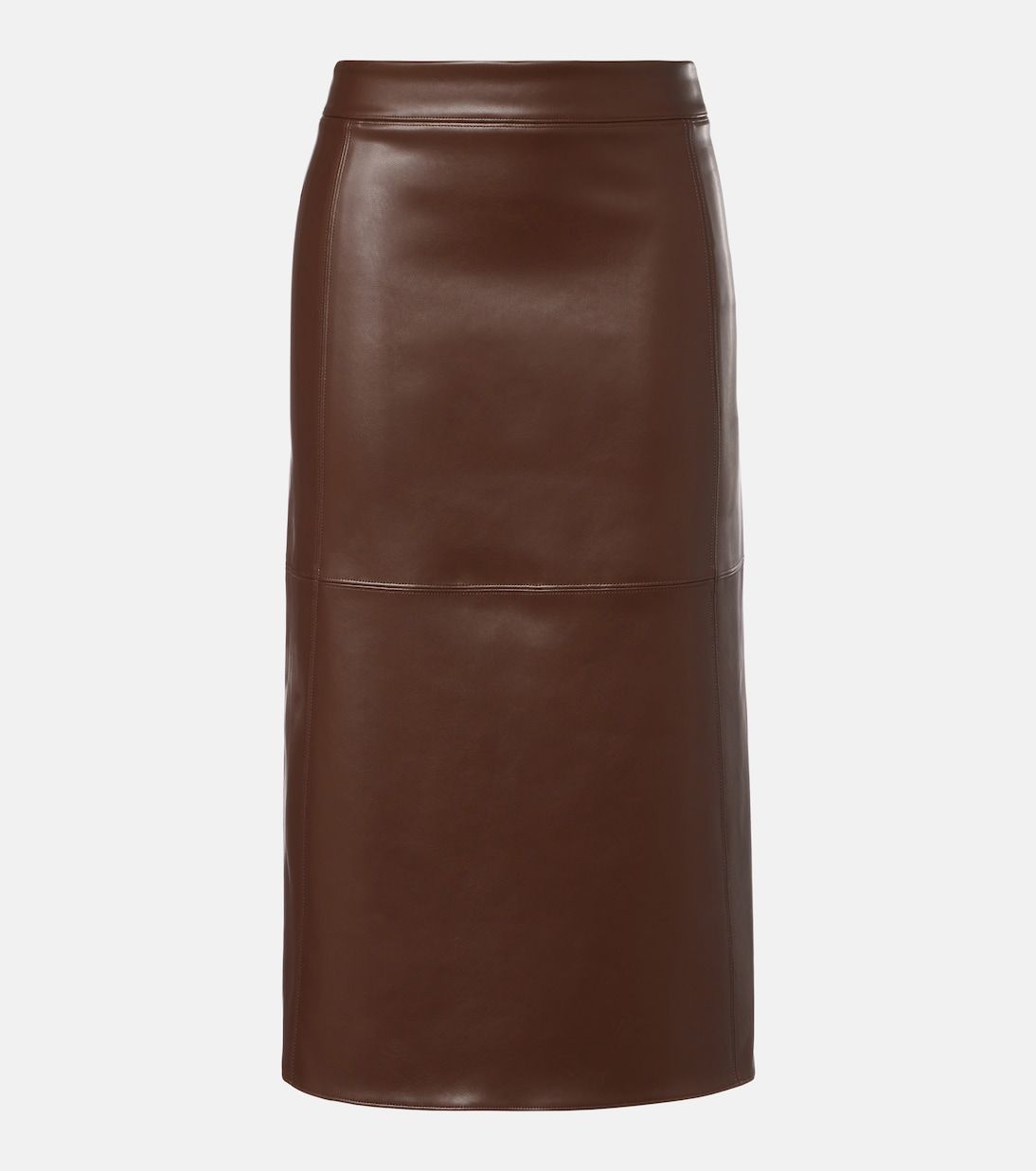 Plata Faux Leather Midi Skirt