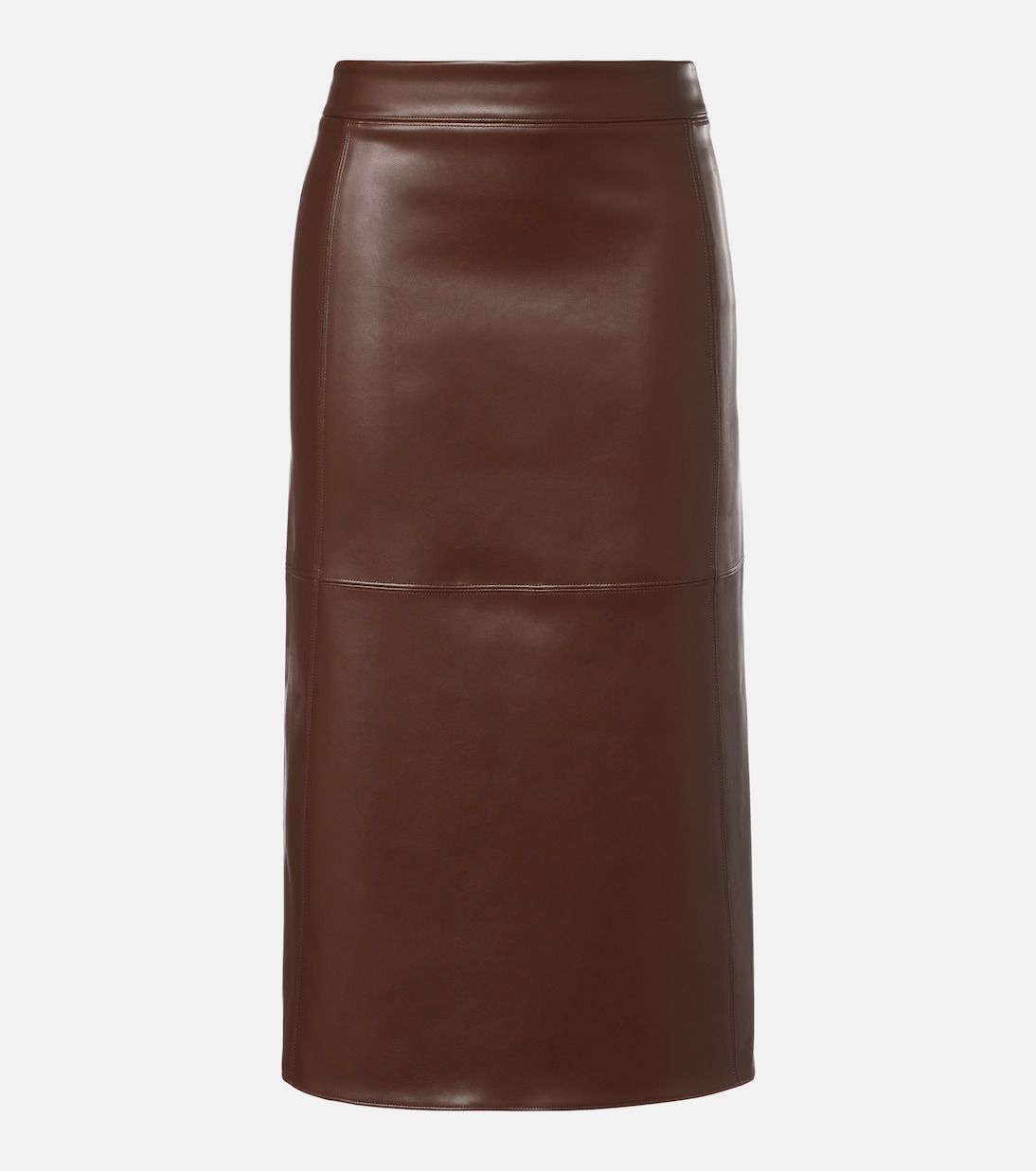 Plata Faux Leather Midi Skirt