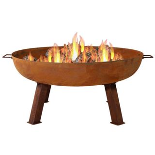 metal fire pit, round