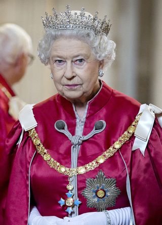 Queen Elizabeth II attends a service for the Order of the British Empire at St Paul's