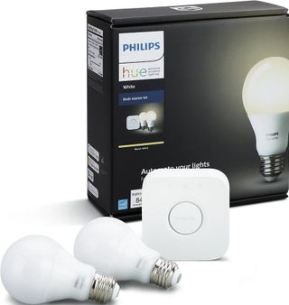 Philips Hue White Starter Kit with 2 light bulbs and bridge