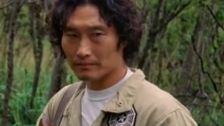 Daniel Dae Kim with long-ish hair, looking annoyed as Jin in Lost.