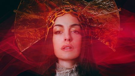 Anne Hathaway's Mary wearing headpiece on poster for Mother Mary
