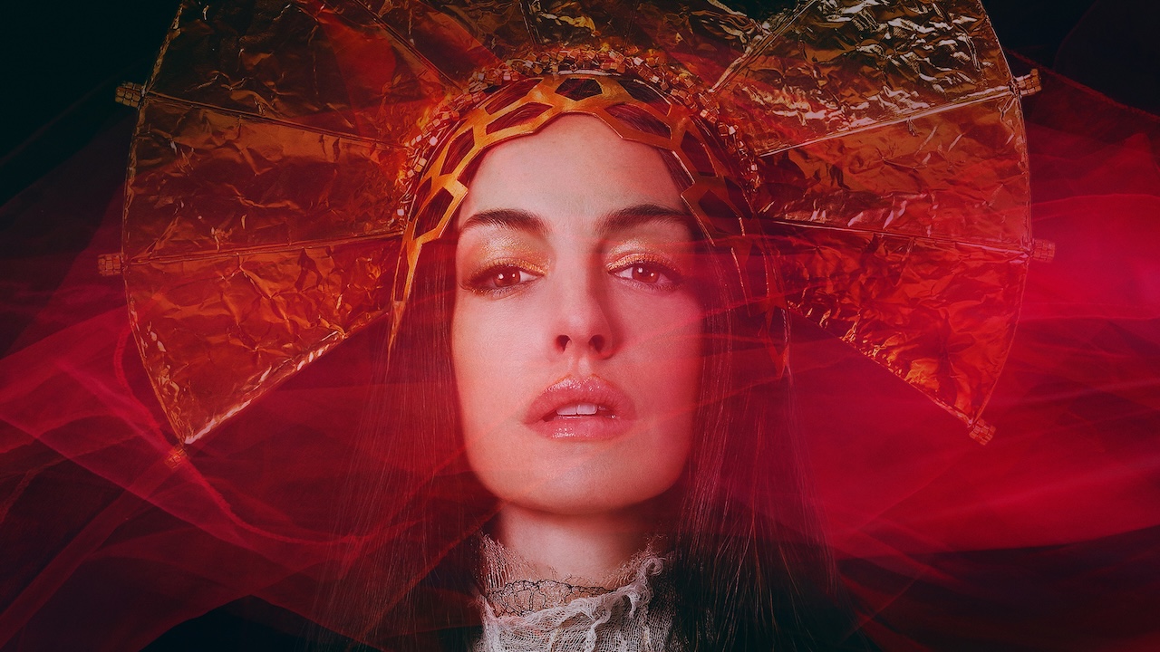 Anne Hathaway&#039;s Mary wearing headpiece on poster for Mother Mary