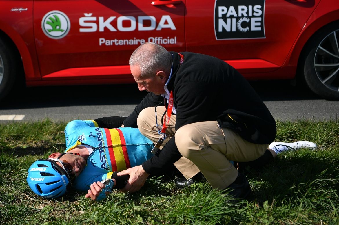 Gorka Izagirre (Astana) crashed on stage 2