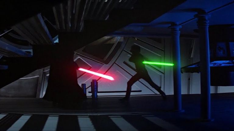 Luke takes down Vader with inelegant onslaught