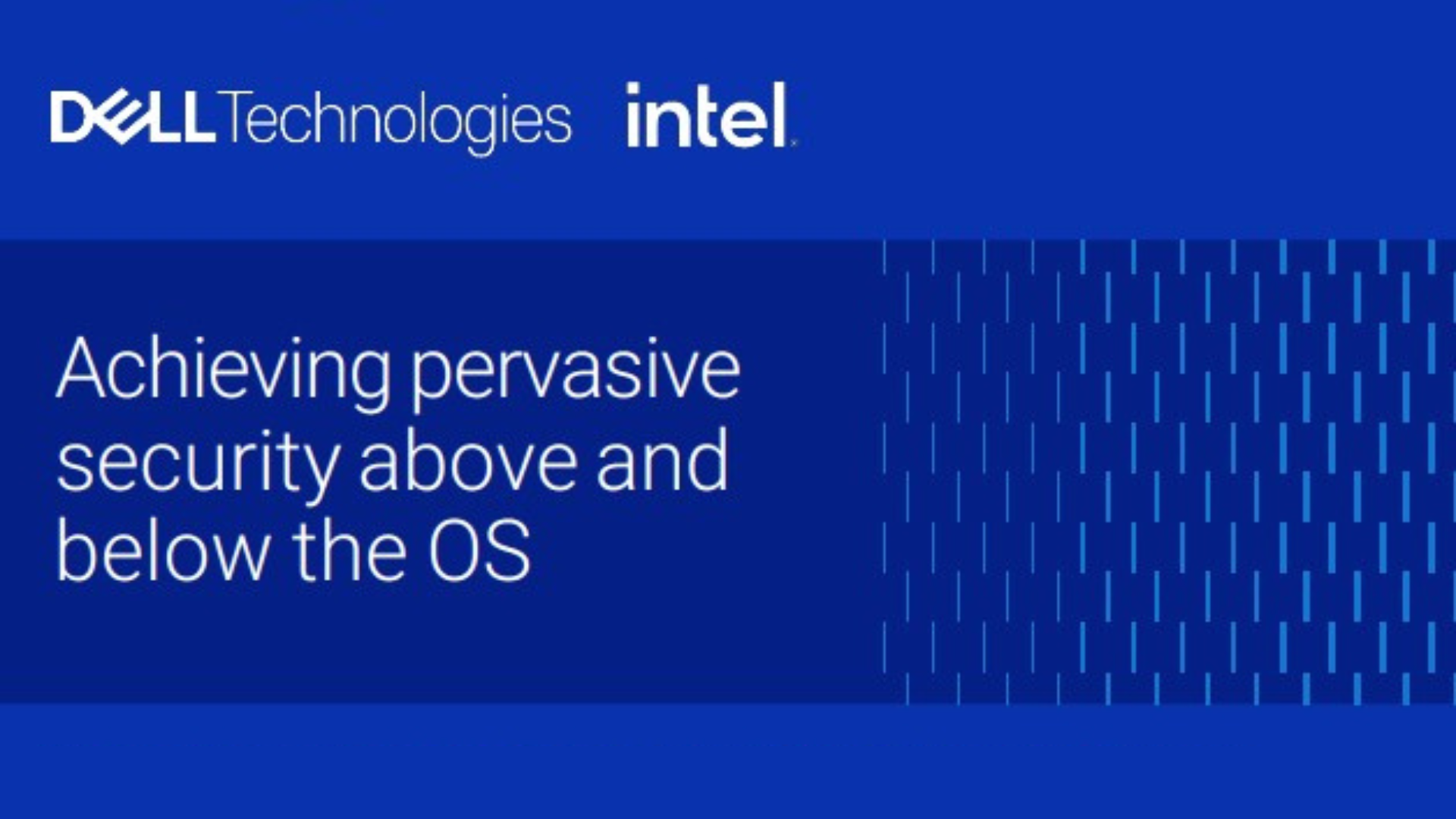 Achieving pervasive security above and below the OS