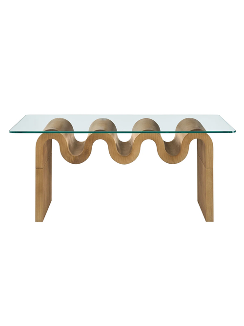 Ondine Glass Top Coffee Table