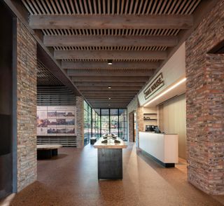 Interior of store at the Trail House by Gluckman Tang