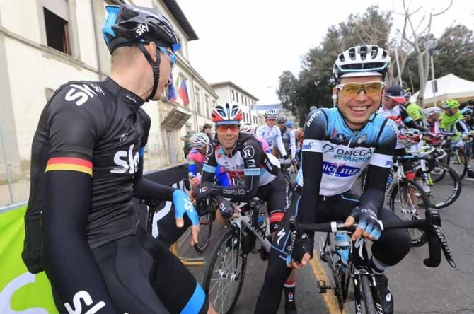 German trio: Tony Martin (Omega Pharma - QuickStep), Christian Knees (Sky)-and Danilo Hondo (RadioShack - Leopard)