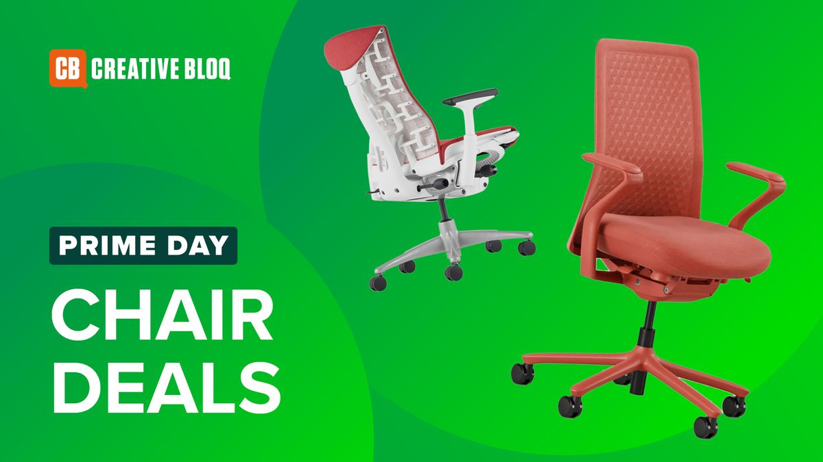 Two of my favourite office chairs next to text &#039;Prime Day chair deals&#039;. 