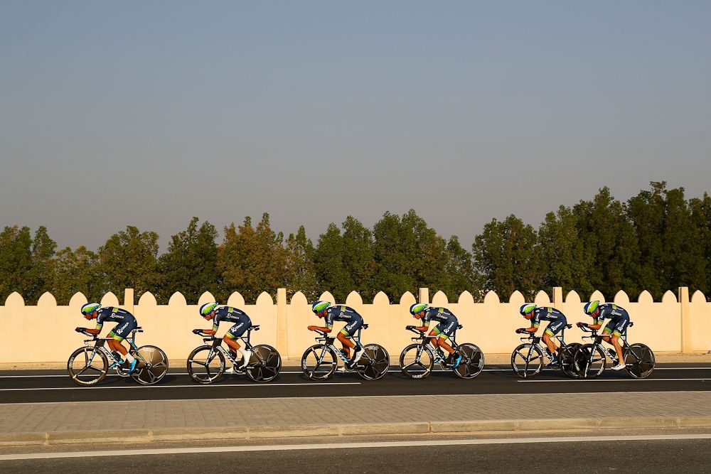 Orica-BikeExchange en route to third in the Worlds TTT