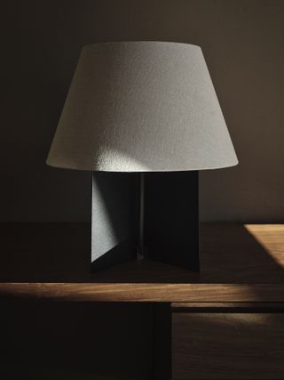Close up of table lamp