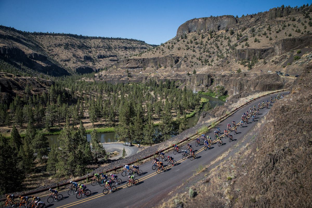 Riding through deep canyons outside of Prineville
