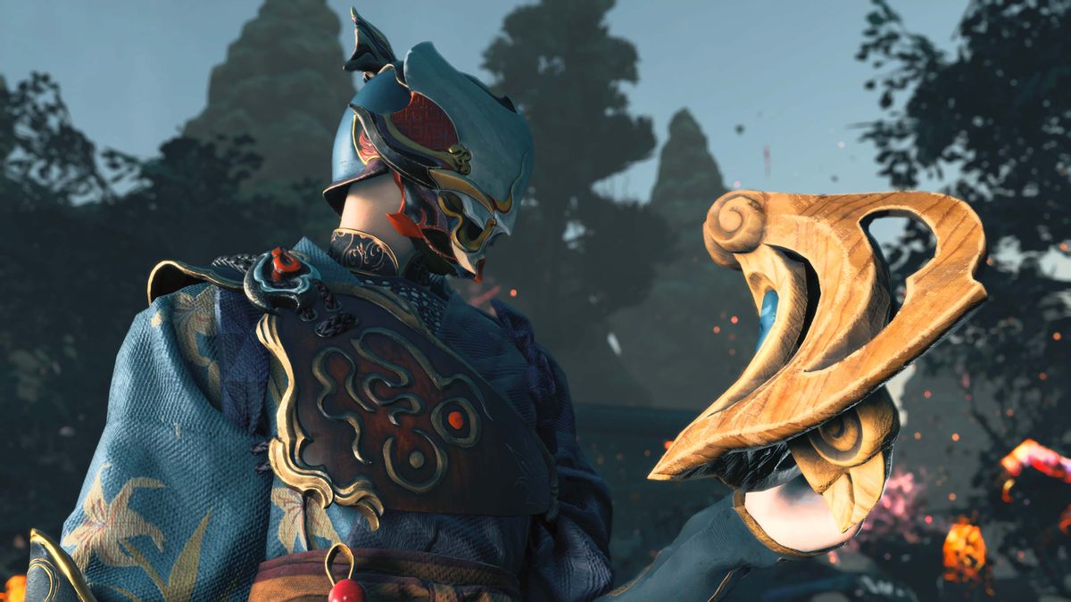 Screenshot of Kunitsu-Gami: Path of the Goddess on Xbox Series X.
