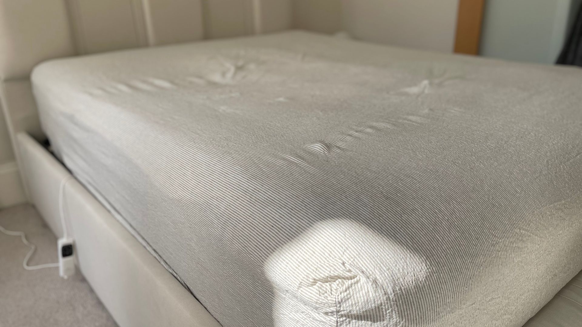 Secret Linen Store Natural Sid Stripe Linen base sheet