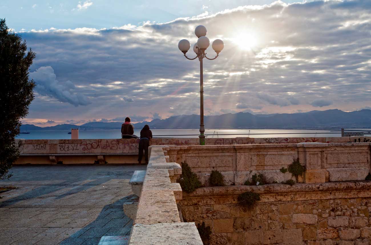 Sunset at Bastioni di Remy, Cagliari, Sardinia