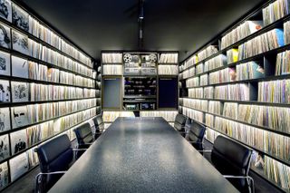 64,000 vinyl record collection at 2manydjs recording studio home