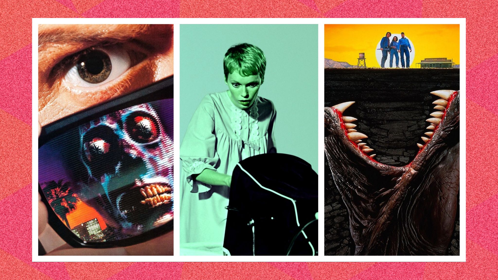 Movie posters for They Live, Rosemary's Baby, and Tremors