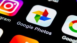 Google Photos app icon on a smartphone screen