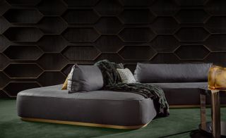 Grey lounge sofas