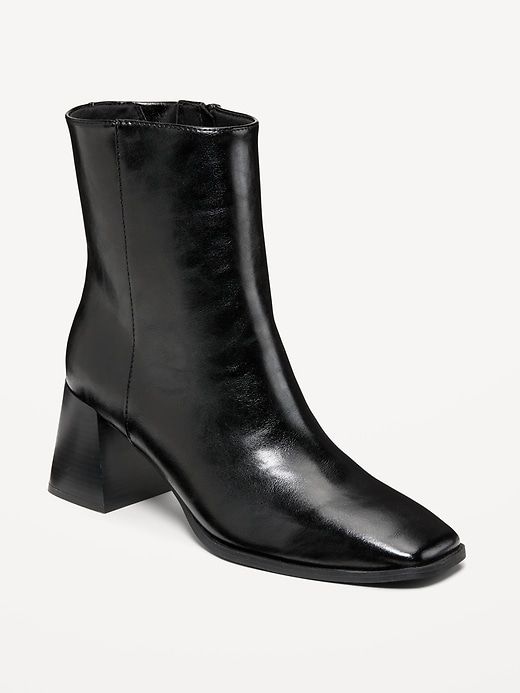 Square-Toe Block Heel Boot for Women