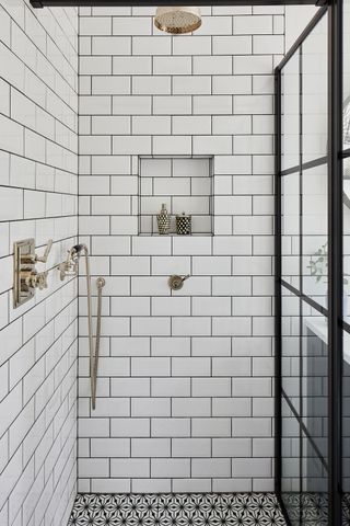 Ali and Neil Gunn gave a dated 1970s bathroom in their south east London home a monochrome makeover