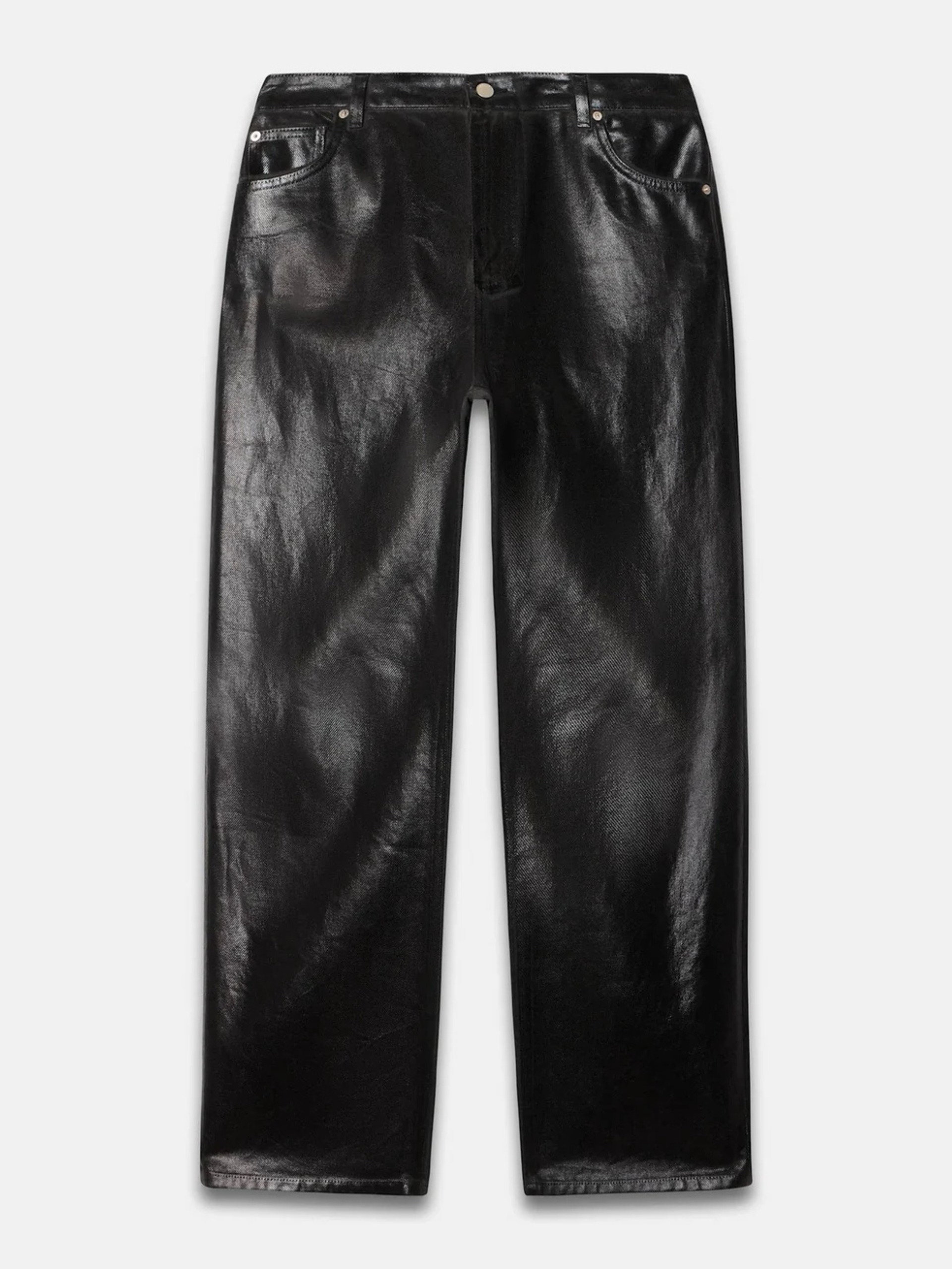 Mint Velvet, Black High Shine Coated Jeans