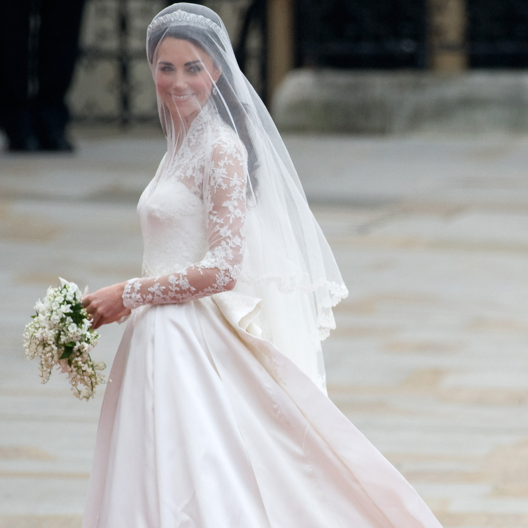 Kate Middleton wearing her wedding dress