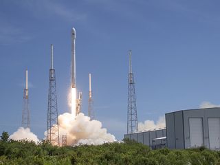 A SpaceX Falcon 9 rocked launches from Launch Complex 40 at Cape Canaveral Air Force Station in 2014. The launchpad was destroyed by a rocket explosion in 2016. After repairs and upgrades, SpaceX will resume flights from the pad in December 2017. 