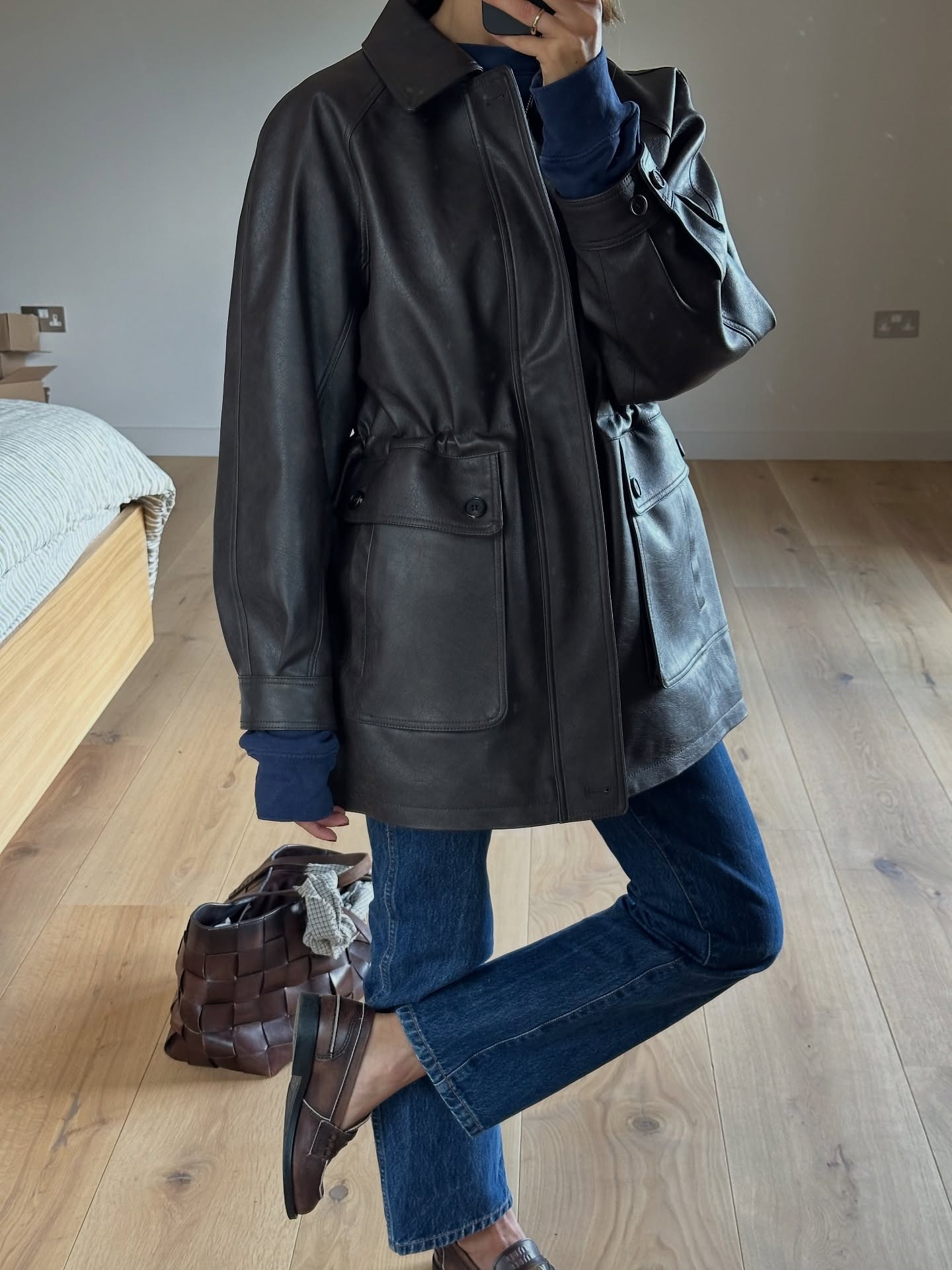 Fashion influencer wearing cropped flares