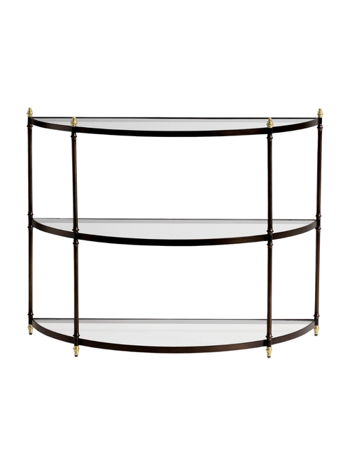 Marlette Demilune Glass Console Table (40")
