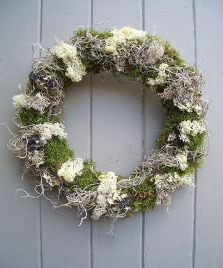 wreath made from moss