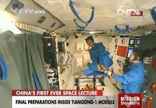 China's 1st Space Lecture Preparation