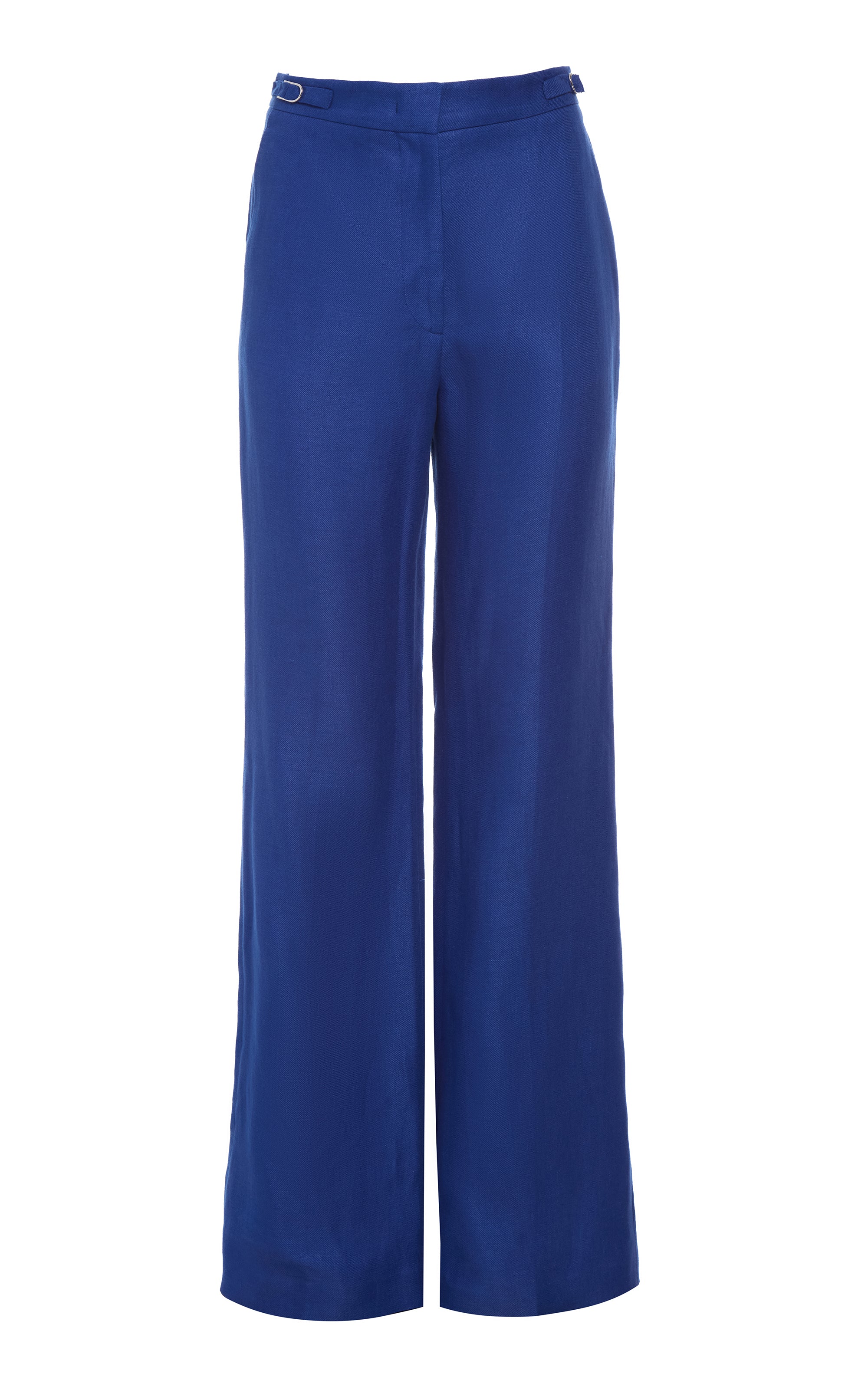 Vesta Flare Pant in Cobalt Linen Twill