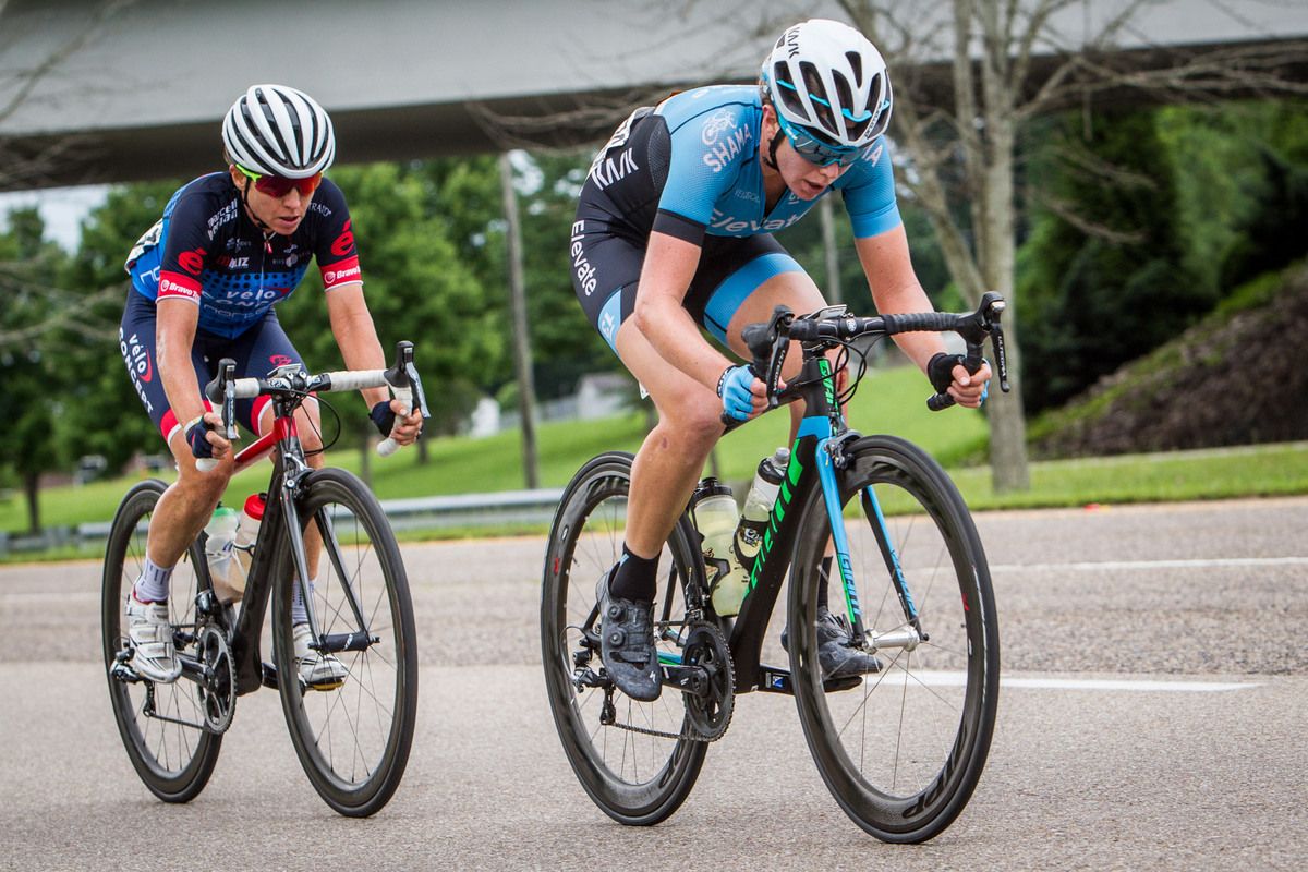 Emily Newsom (Elevate-KHS) leads the break