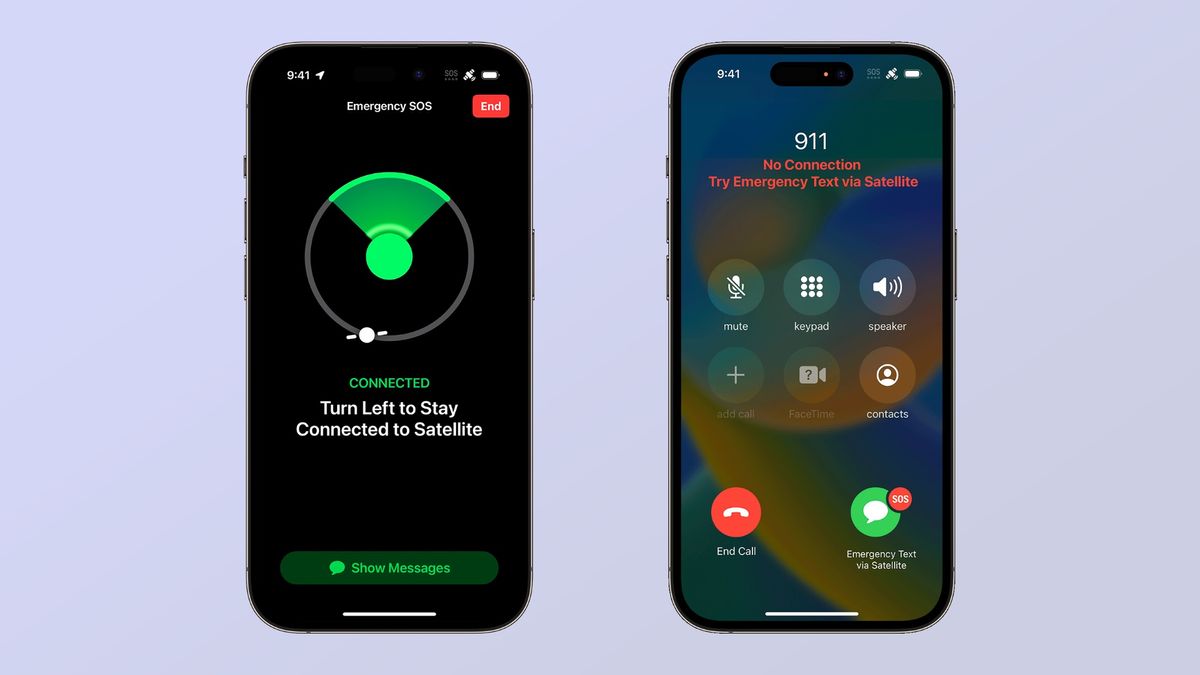 Emergency SOS via satellite on iPhone 14