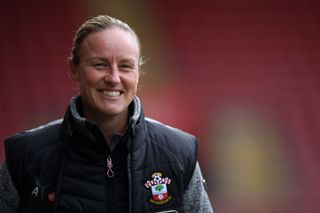 Remi Allen smiling as Southampton women's manager